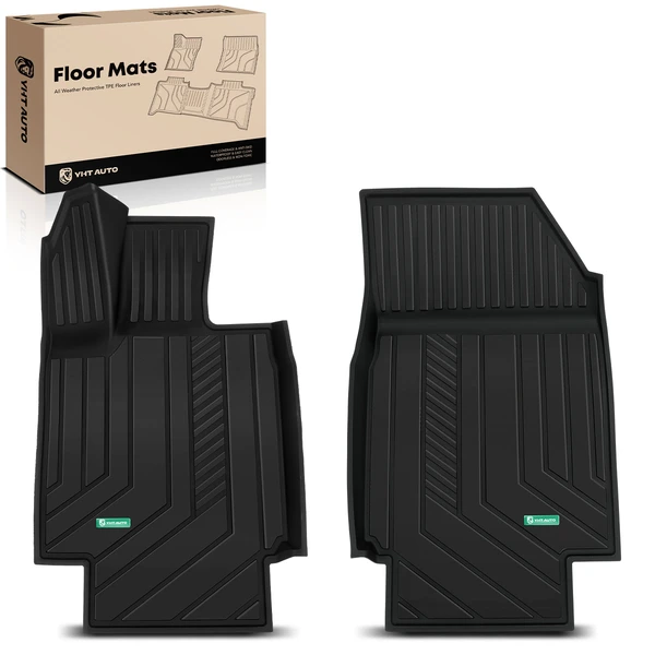 2 Pcs Front Black Floor Mats for 2024 Tesla Cybertruck