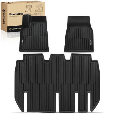 3 Pcs Front & Rear Floor Mats Liners