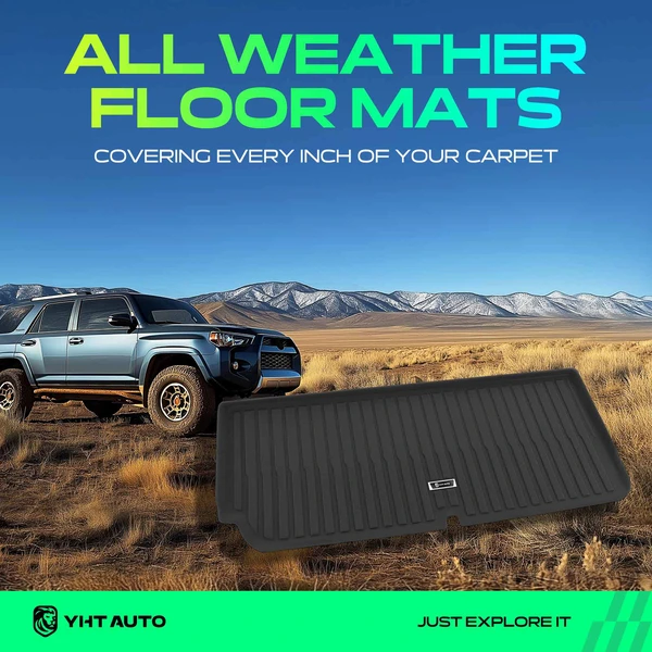 4 Pcs Rear Trunk Black Floor Mats Cargo Liner for Tesla Model X 2022-2024