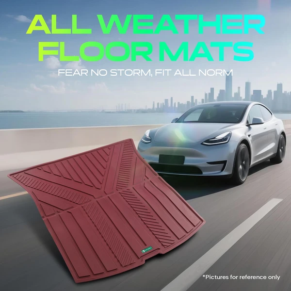 Rear Red Trunk Mat Injection Molding for Tesla Model Y 2025+ Sport Utility