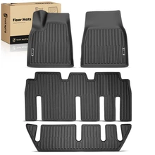 4 Pcs Front & Rear Black Floor Mats for 2022-2024 Tesla X