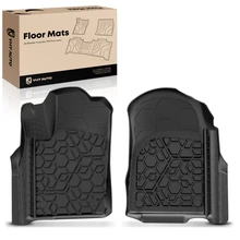 2 Pcs Front Black TPE textured Floor Mats Liners for 2012-2019 Jeep Grand Cherokee