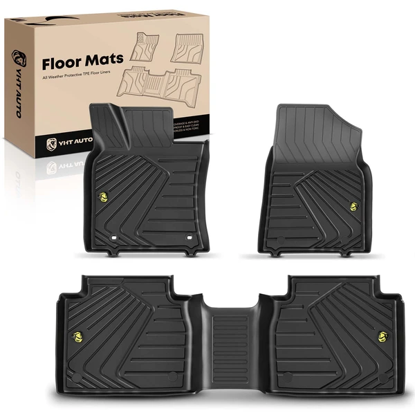 3 Pcs Front & Rear Black Floor Mats Liners for 2019-2024 Lexus ES350