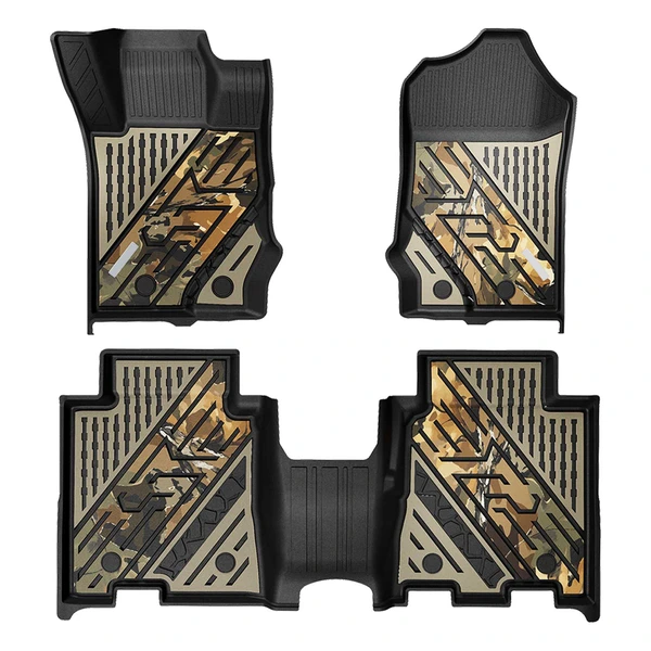 3 Pcs Front & Rear Camouflage Floor Mats Liners for Ford Bronco 2021-2024 Sport Utility