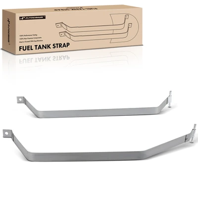 2 Pcs Steel Gray Fuel Tank Straps