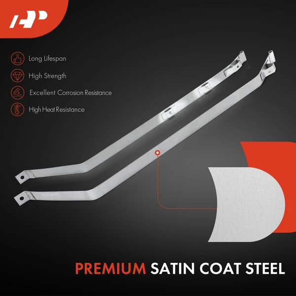 2 Pcs Steel Fuel Tank Straps for Toyota Celica 1994-1999 L4 1.8L L4 2.2L Gray