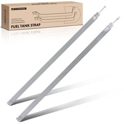 2 Pcs Steel Fuel Tank Straps