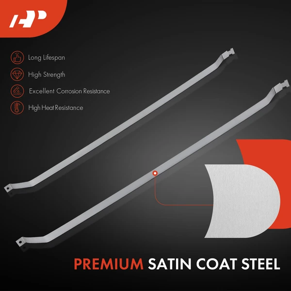 2 Pcs Steel Fuel Tank Straps for Cadillac DeVille Eldorado Series 60 Fleetwood 6.4L