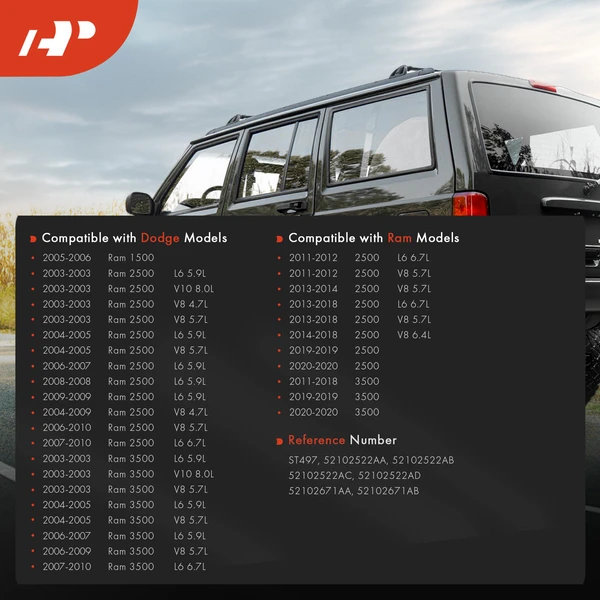 2 Pcs Fuel Tank Straps for Dodge Ram 1500 Ram 2500 Ram 3500 Pickup Ram 2500 3500