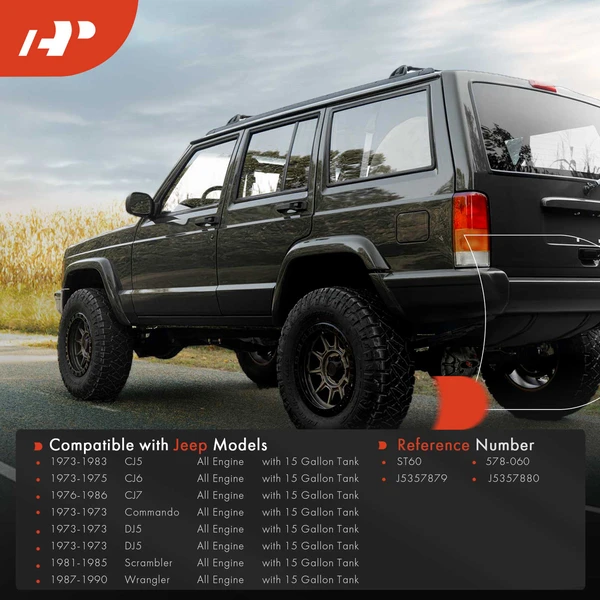 3 Pcs Steel Fuel Tank Straps for Jeep Wrangler CJ5 CJ6 CJ7 Commando Scrambler DJ5