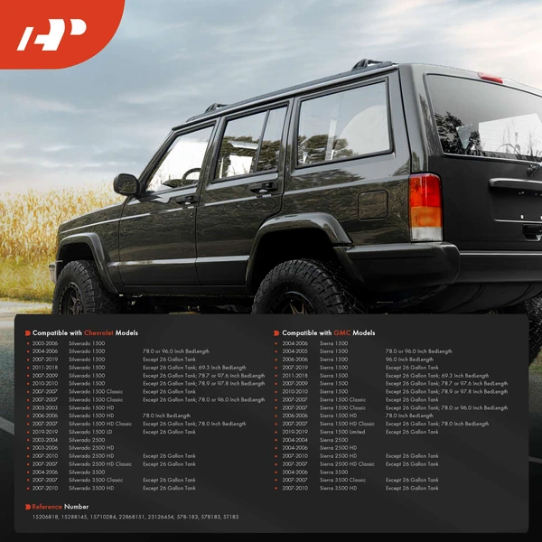 Fuel Tank Straps for Chevrolet Silverado 1500 2500 3500 GMC Sierra 1500 2500