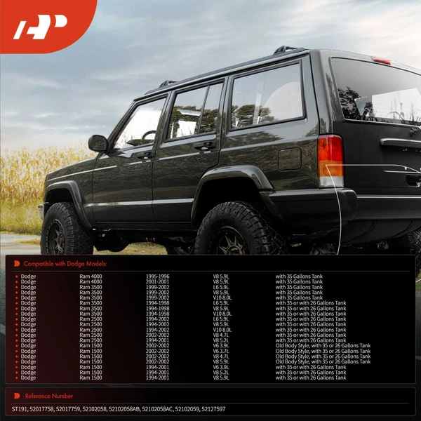 Fuel Tank Straps for 1994-2002 Dodge Ram 3500