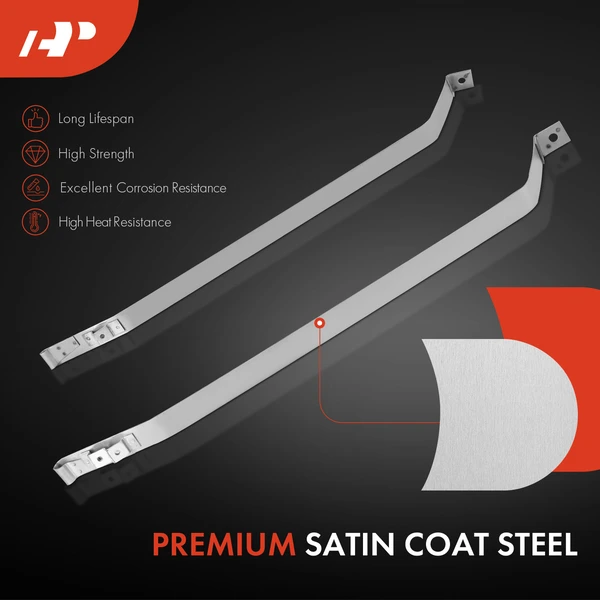 2 Pcs Steel Fuel Tank Straps for Toyota Corolla 1988-1992 FWD Sedan Wagon