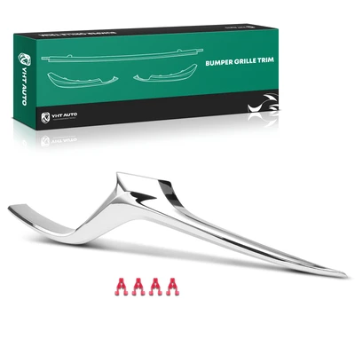 Front Driver Chrome Plastic Grille Molding Trim
