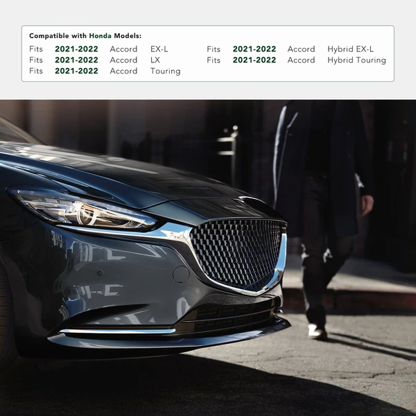 Front Driver Chrome Grille Headlight Molding Trim for 2021-2022 Honda Accord