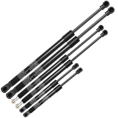 6 Pcs Hood & Tailgate & Window Lift Supports Shock Struts
