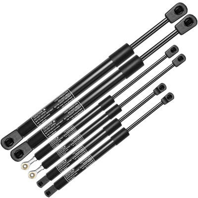 6 Pcs Hood & Tailgate & Window Lift Supports Shock Struts