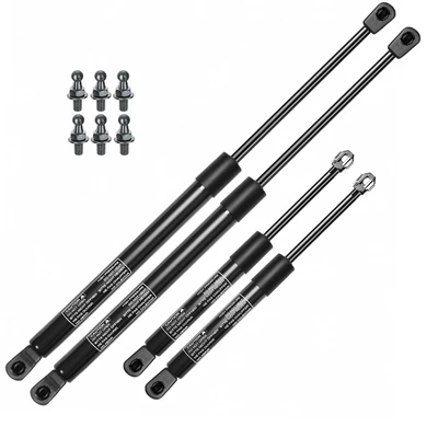 4 Pcs Hood & Tailgate Lift Supports Shock Struts