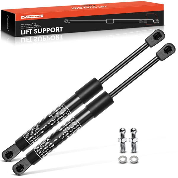 2 Pcs Universal Lift Supports Gas Struts with Spike Extended Length 9.0in. 13lbs
