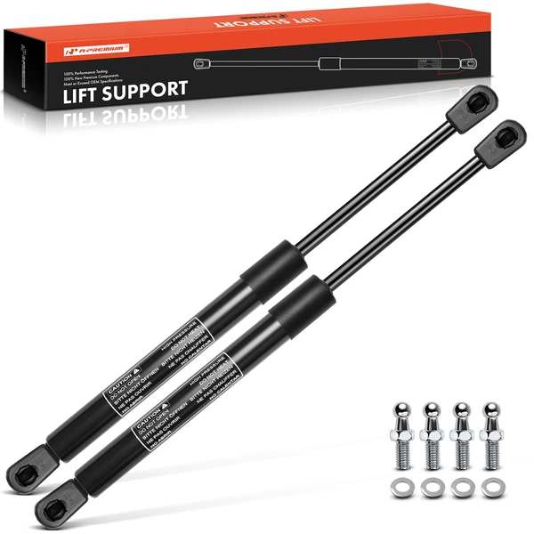 2 Pcs Universal Lift Supports Gas Struts Extended Length 19.69in. 12.20in. 80lbs