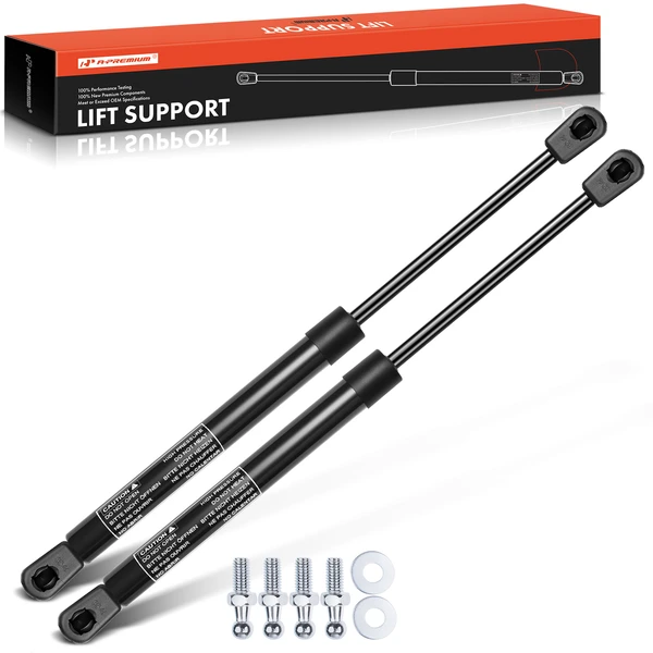 2 Pcs Universal Lift Supports Gas Struts Extended Length 13.98in. 35lbs