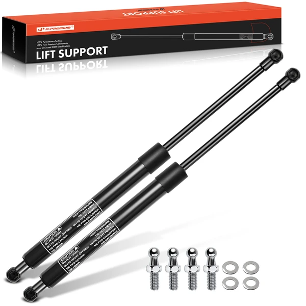 2 Pcs Universal Lift Supports Gas Struts Extended Length 19.69in. 180lbs