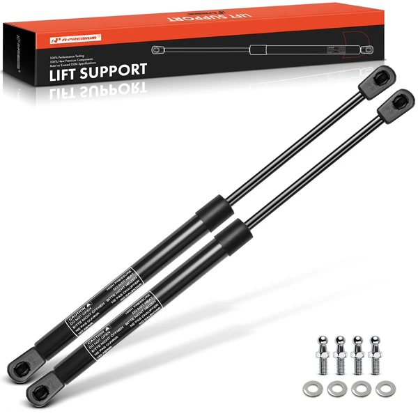 2 Pcs Universal Lift Supports Gas Struts with Spike Extended Length 16.06in. 28lbs