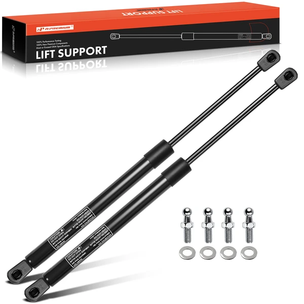2 Pcs Universal Lift Supports Gas Struts with Spike Extended Length 15.08in. 50lbs
