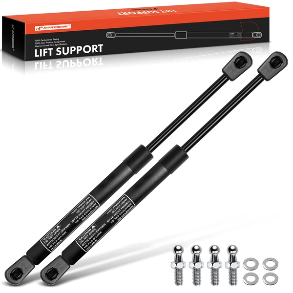 2 Pcs Universal Lift Supports Gas Struts with Spike Extended Length 13.03in. 35lbs