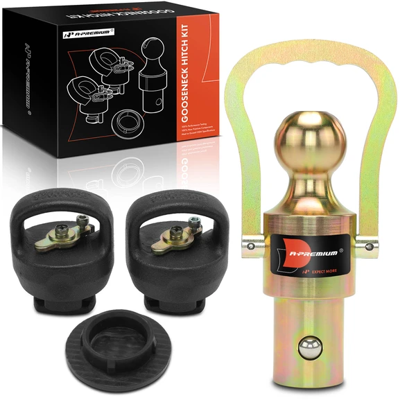 Gooseneck Trailer Hitch Ball & Safety Chain Kit for 2014-2023 Ram 2500