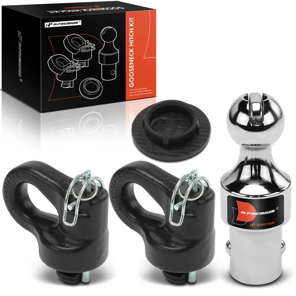 Gooseneck Trailer Hitch Ball & Safety Chain Kit for 2011-2021 Ford F-250 Super Duty