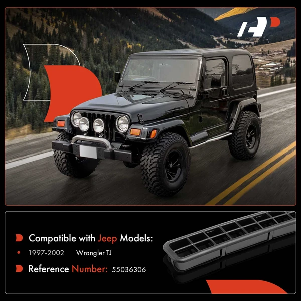 Left Black Hard Top Exhauster Vent for Jeep Wrangler TJ 1997-2002