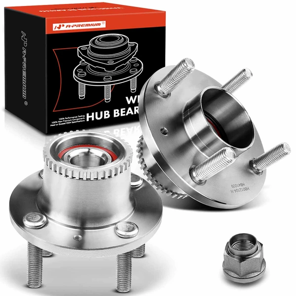 2 Pcs Rear Wheel Bearing & Hub Assembly for 2009-2010 Pontiac G3