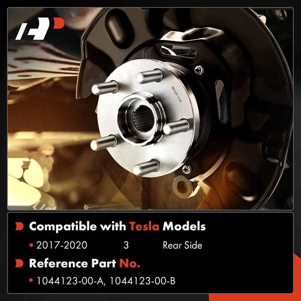 Rear Driver or Passenger Wheel Bearing Hub Assembly for Tesla 3 2017-2020