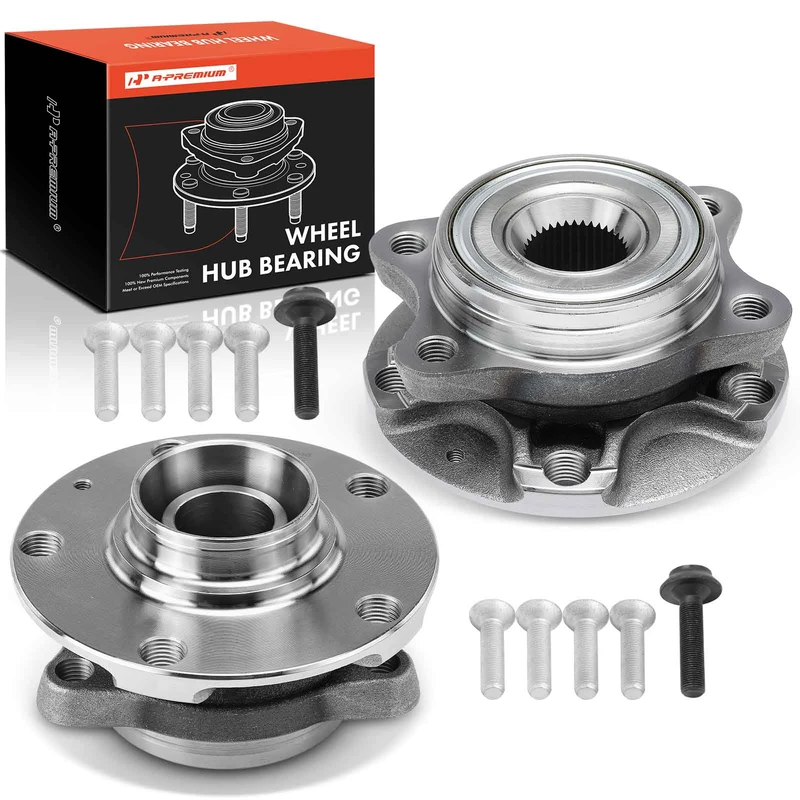 2 Pcs Front Wheel Hub & Bearing Assembly for Audi A4 A4 Quattro A6 A6 Quattro RS4