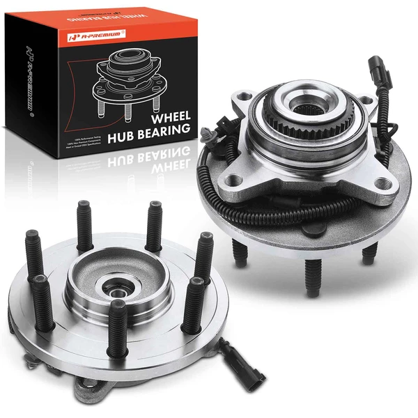 2 Pcs Front Wheel Bearing & Hub Assembly with ABS Sensor for 2010-2014 Ford F-150