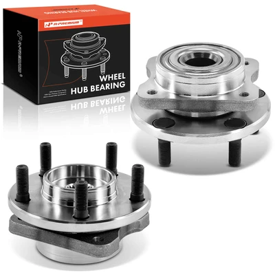 2 Pcs Front Wheel Bearing & Hub Assembly