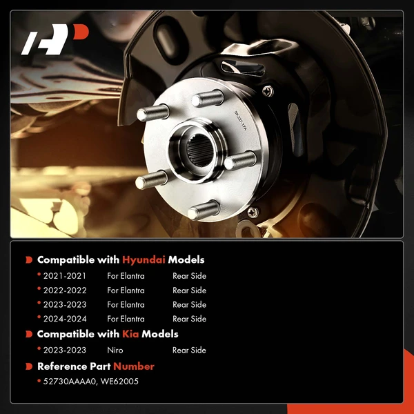 Rear Wheel Hub & Bearing Assembly with ABS for Hyundai Elantra 2021-2024 Kia Niro