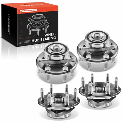 4 Pcs Front & Rear Wheel Bearing & Hub Assembly