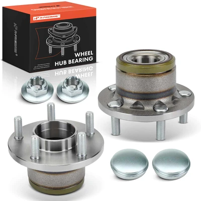 2 Pcs Rear Wheel Hub & Bearing Assembly
