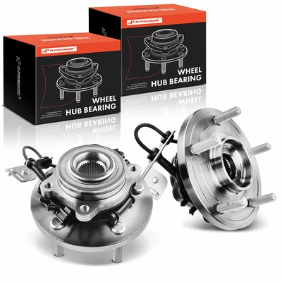 2 Pcs Front Wheel Bearing & Hub Assembly with ABS