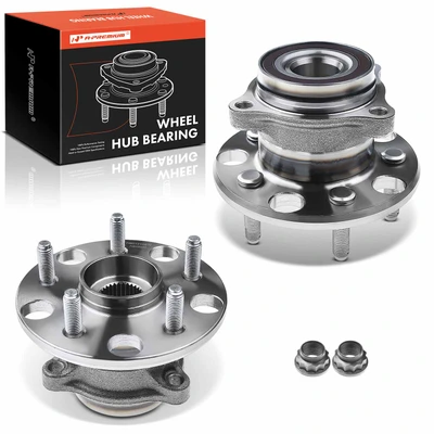 2 Pcs Rear Wheel Bearing & Hub Assembly