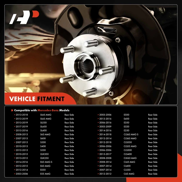 Rear Wheel Bearing & Hub Assembly for Mercedes-Benz E350 E500 E550