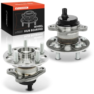 2 Pcs Rear Wheel Bearing & Hub Assembly with ABS Sensor