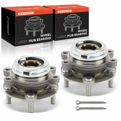 2 Pcs Front Wheel Bearing & Hub Assembly