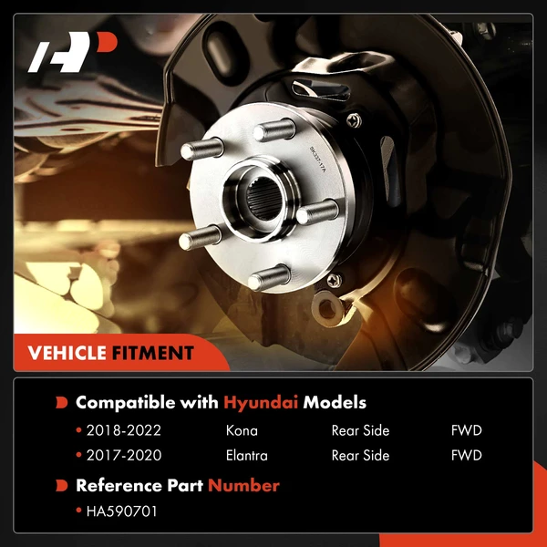 A-Premium APHB1530 Wheel Bearing and Hub Assembly Kit Rear Driver or Passenger