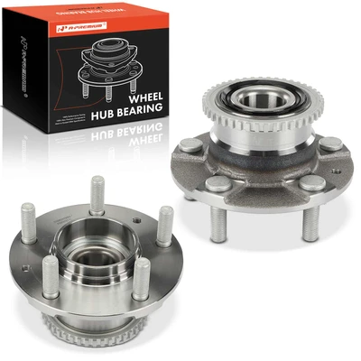 2 Pcs Rear Wheel Hub & Bearing Assembly