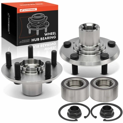 2 Pcs Front Wheel Hub Bearing Assembly