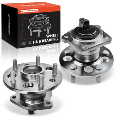2 Pcs Rear Wheel Bearing & Hub Assembly with ABS Sensor