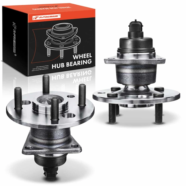 2 Pcs Rear Wheel Bearing & Hub Assembly with ABS Sensor for Saturn SC SL SW Series